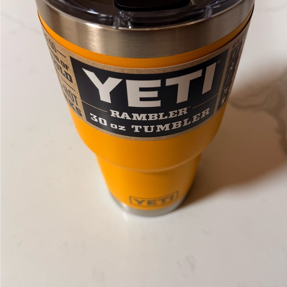 Yeti Rambler 30 oz Tumbler - Yellow (BeeKeeper) with Stainless Accents - Picture 12 of 14